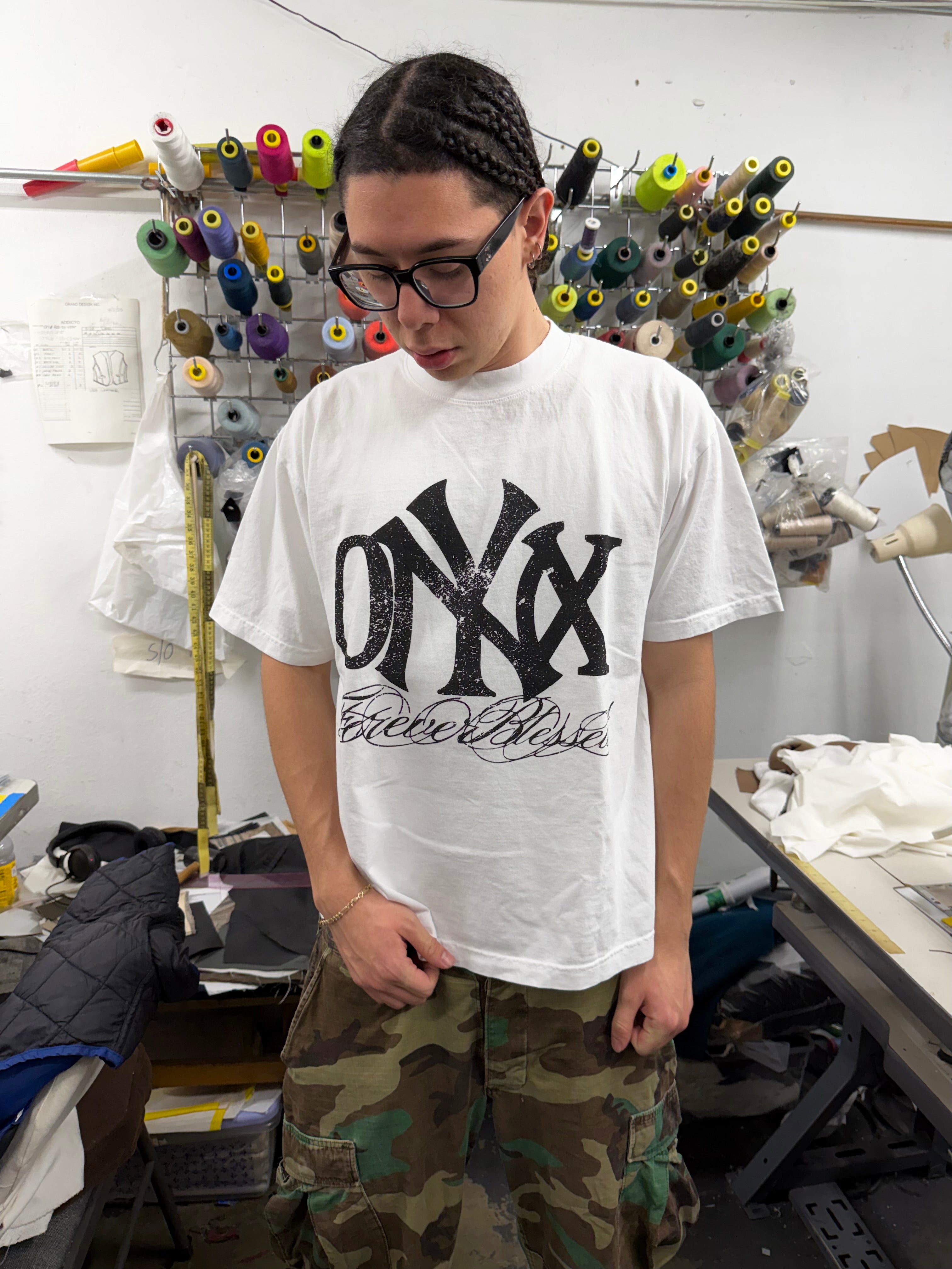 Onyx Staple Tee White